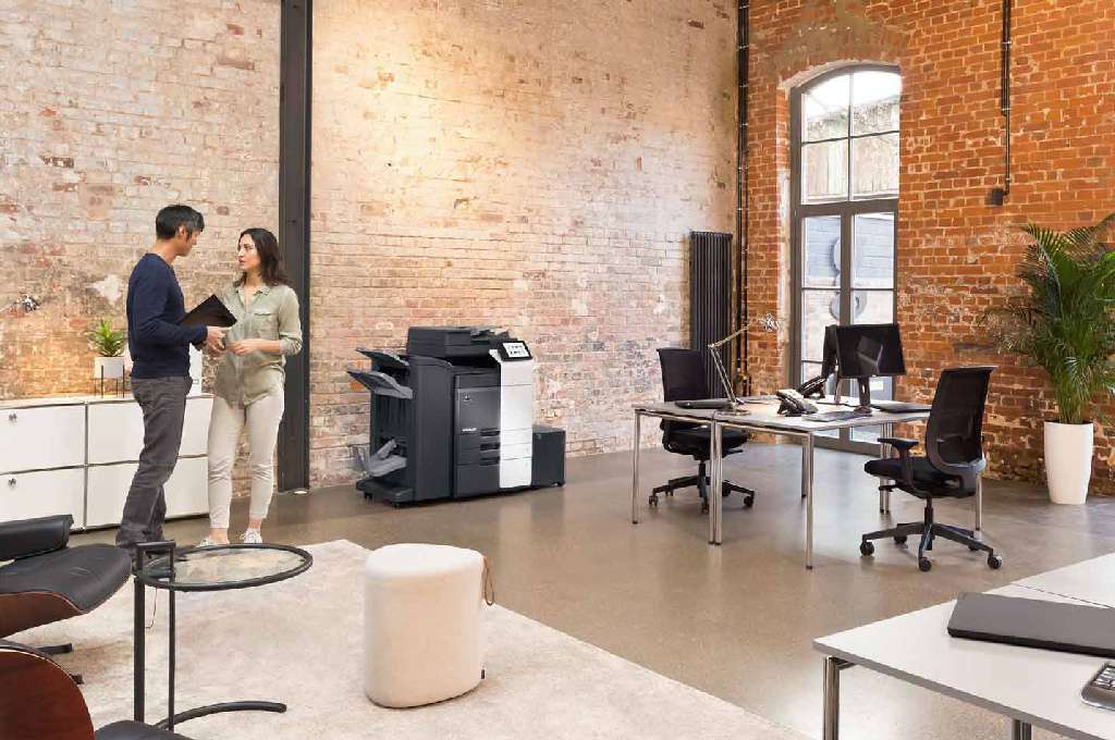 Ansicht einer modernen Büroumgebung